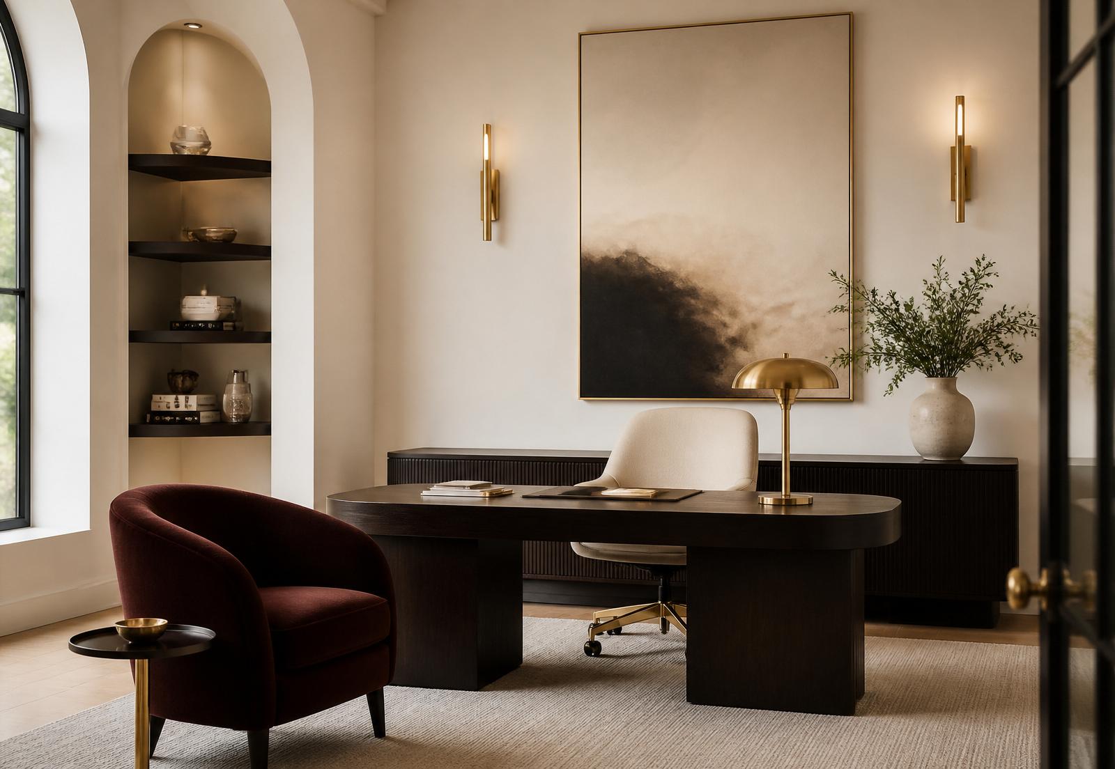 Warm, modern boutique office interior